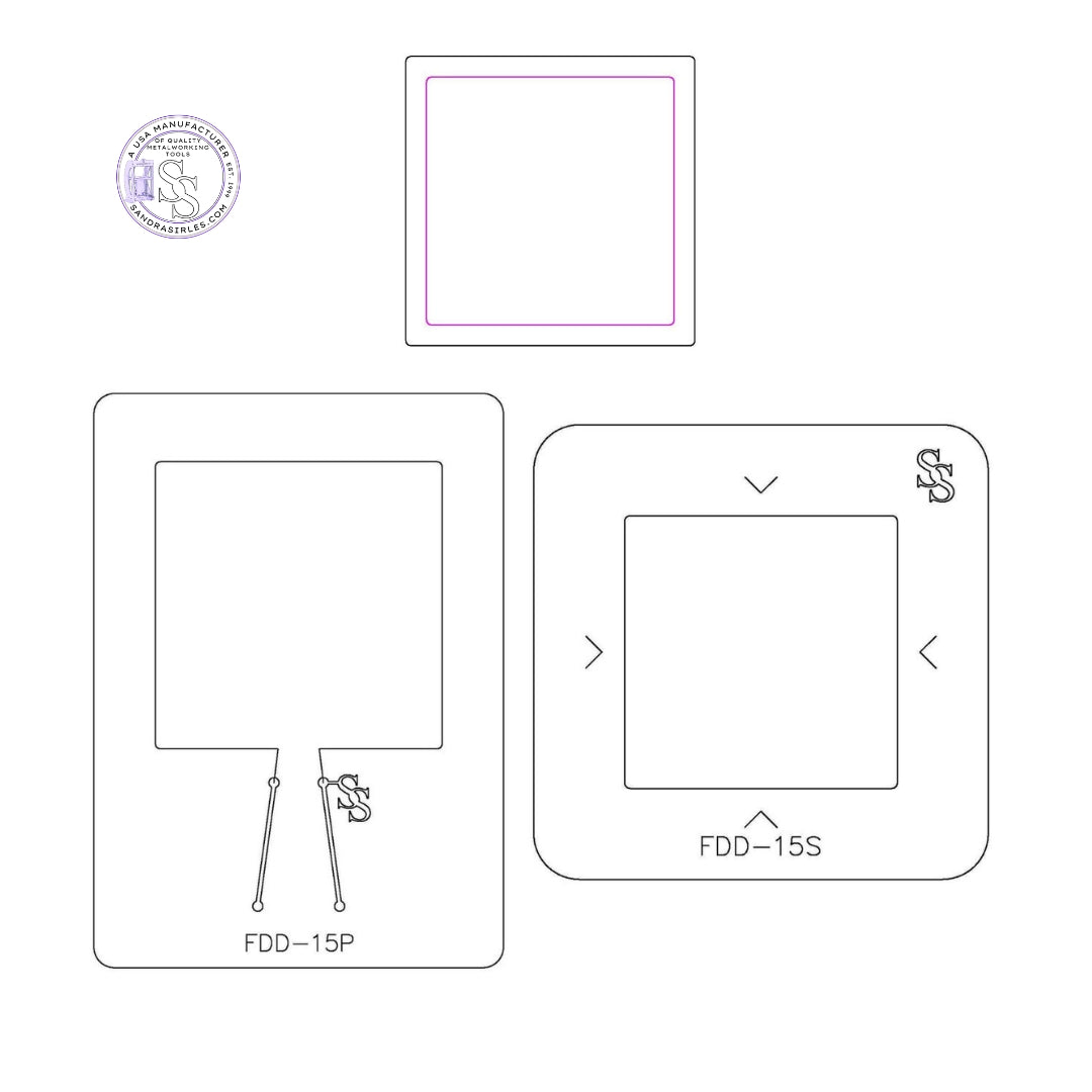 S&P DUOS: LG TRINKET DISH FORMING DIE DUOS: FDD-15S, FDD-15P SQUARE